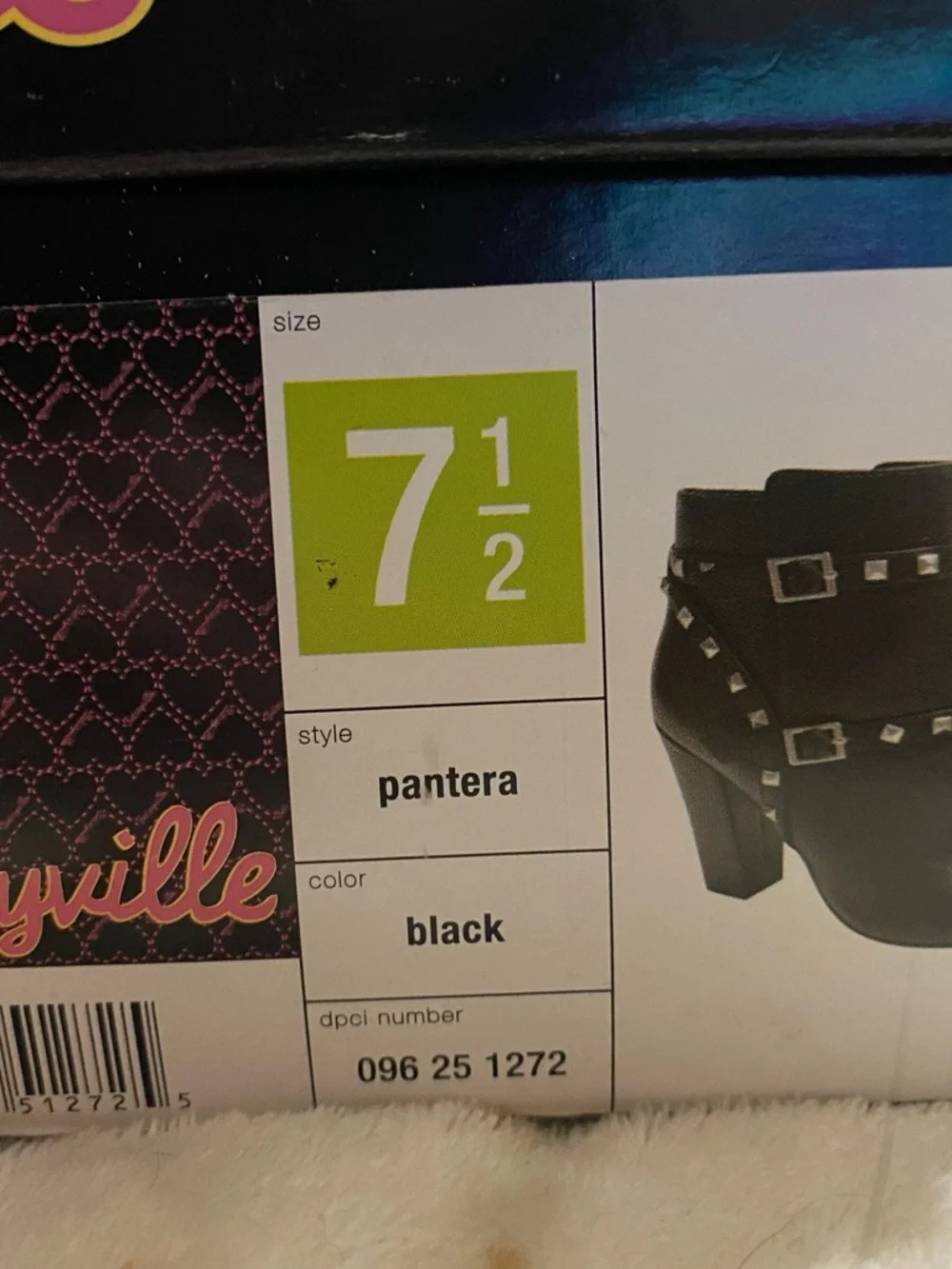 Betsey Johnson Black Studded Strap Ankle Booties - Picture 2 of 7